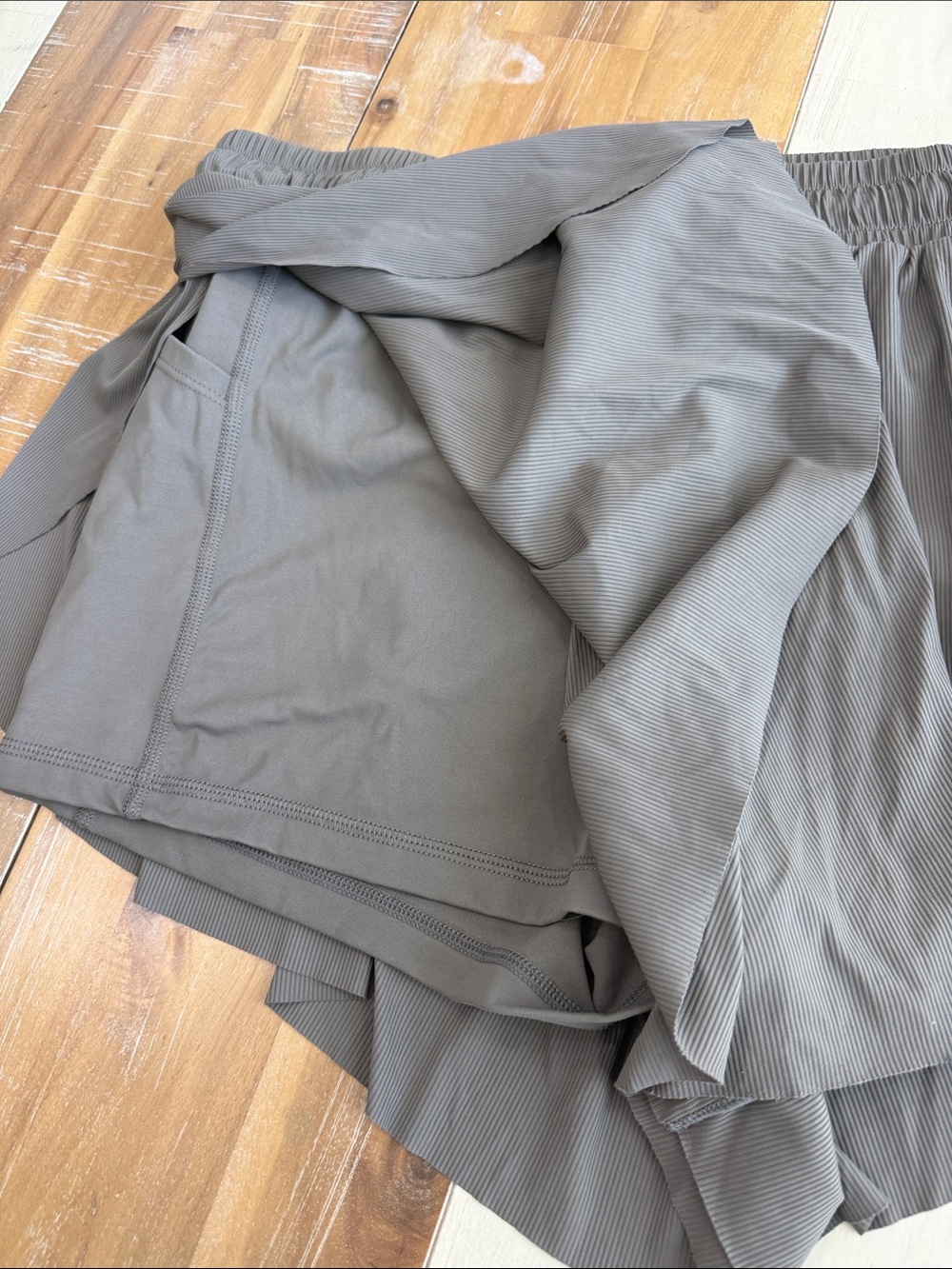 JoyLab Olive-Green Athletic Skort Shorts with Drawstring - Picture 2 of 4
